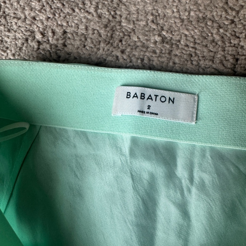 Babaton Aritzia slip satin midi skirt - size 2 - minty - Picture 3 of 6